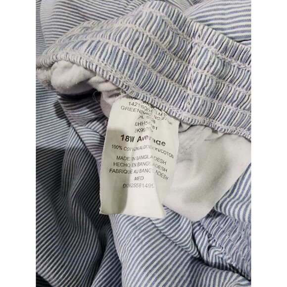 VF Jeanswear Chic Blue Stripes Capri Pants Women's Size 18 - Picture 6 of 6